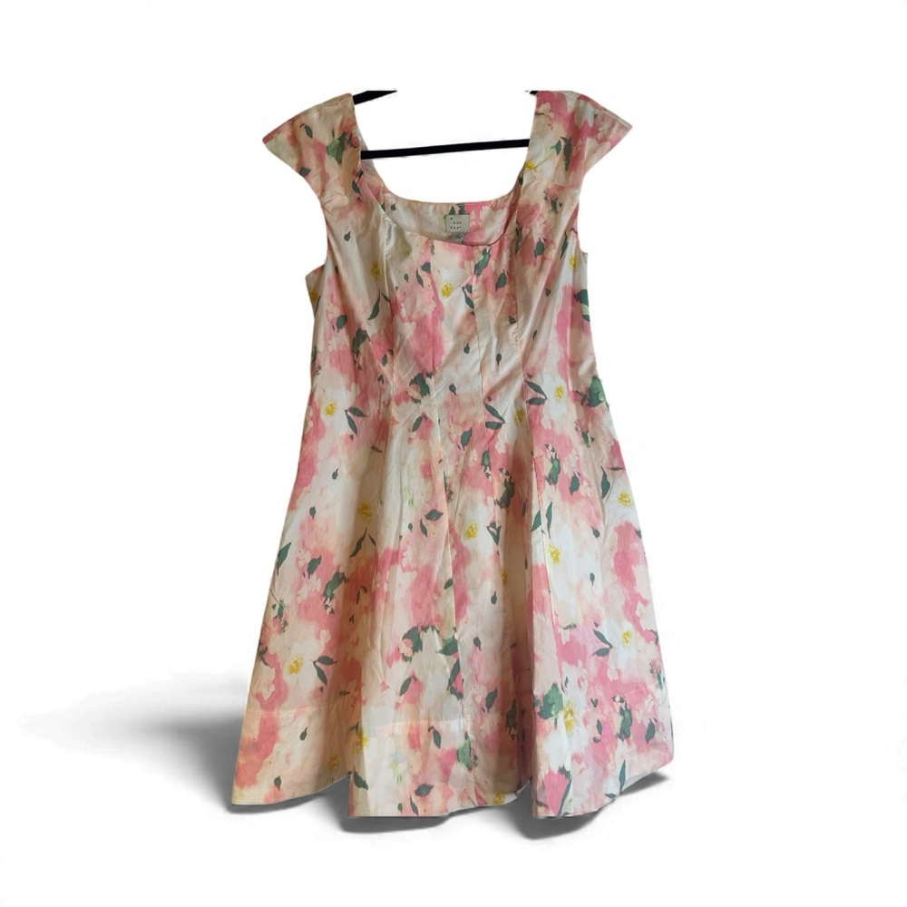 A New Day Pink Floral Fit & Flare Midi Dress Size 8 NWT spring easter